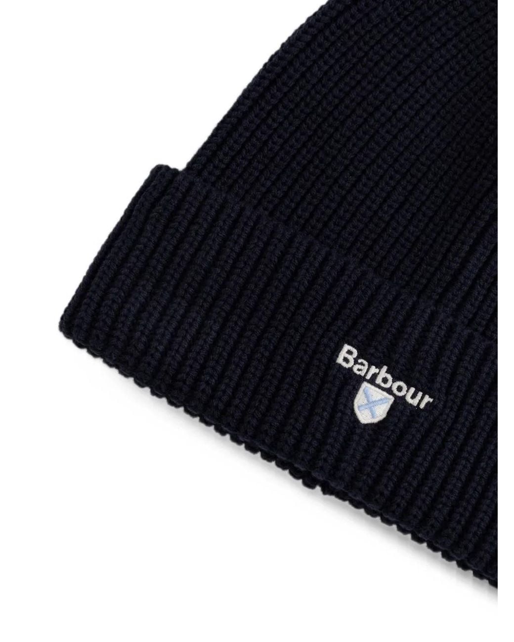 Barbour Black Cascade Beanie & Scarf Gift Set for men