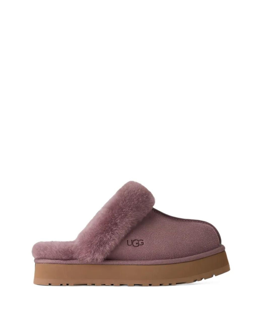 Ugg Purple Disquette Shearling-Trim Slippers