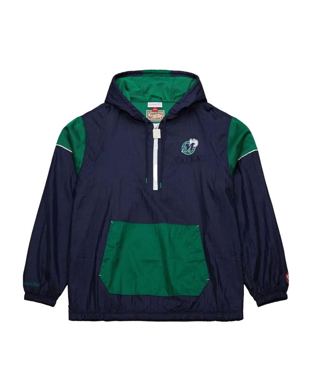 Mitchell & Ness Blue Dallas Mavericks Team Og 3.0 Half-Zip Jacket for men