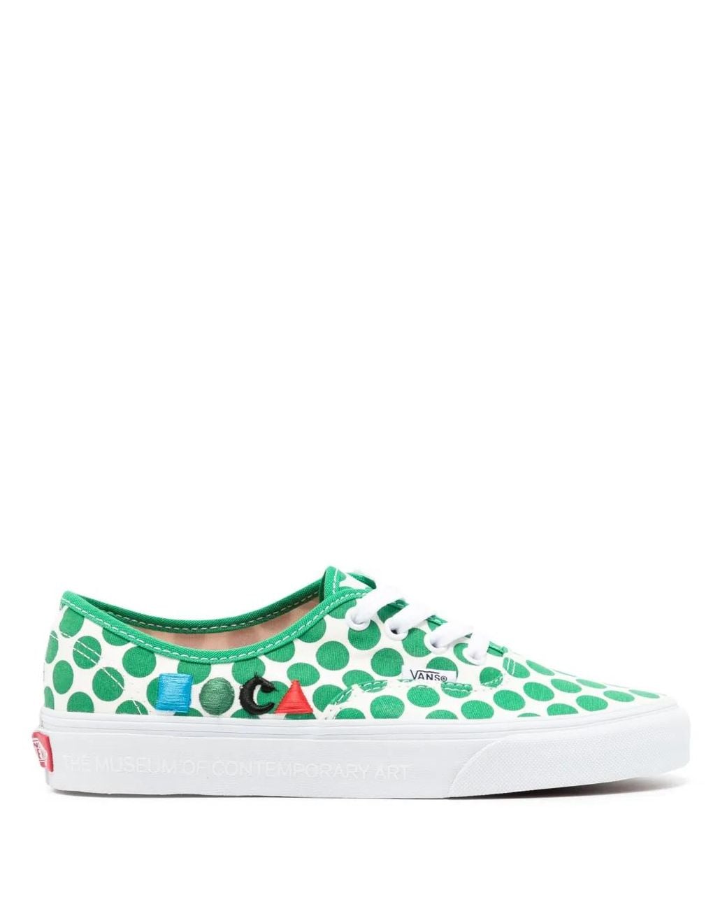Vans Green X Moca Authentic Polka-Dot Cotton Sneakers for men