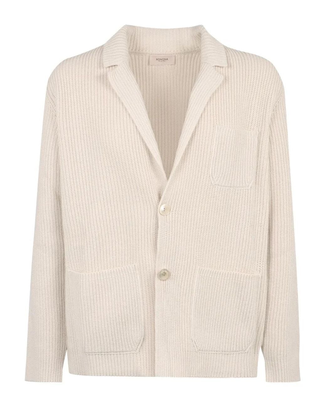 Agnona Natural Cashmere Cardigan for men