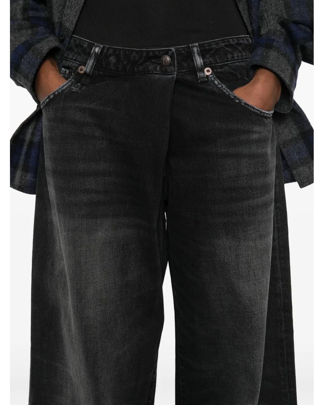 R13 Black Nico Cotton Jeans