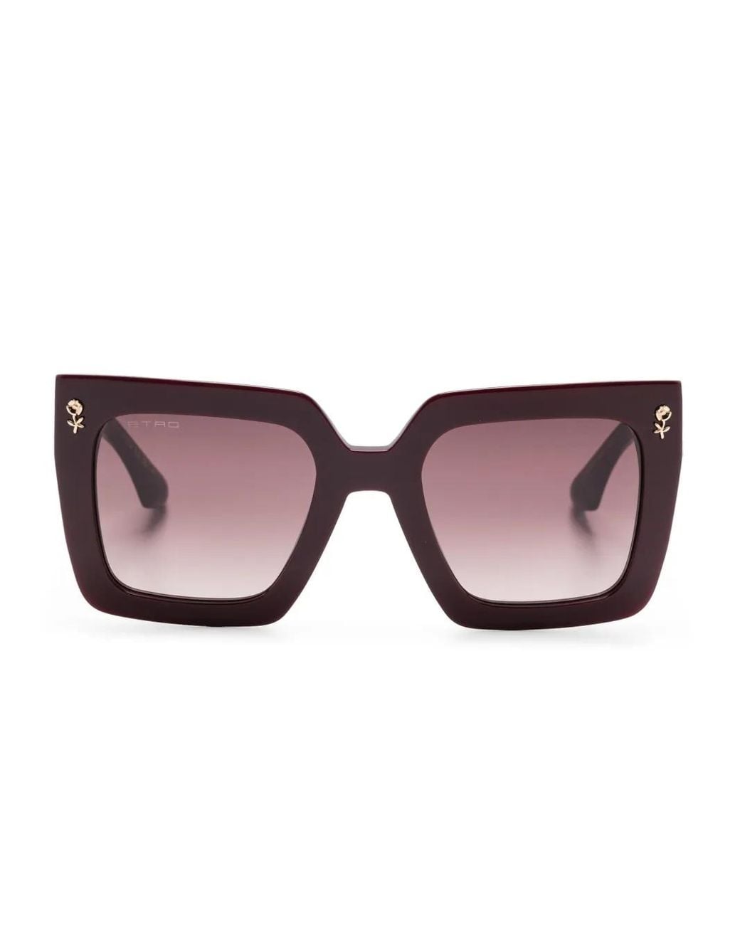 Etro Pink Sonnenbrille Mit Eckigem Gestell