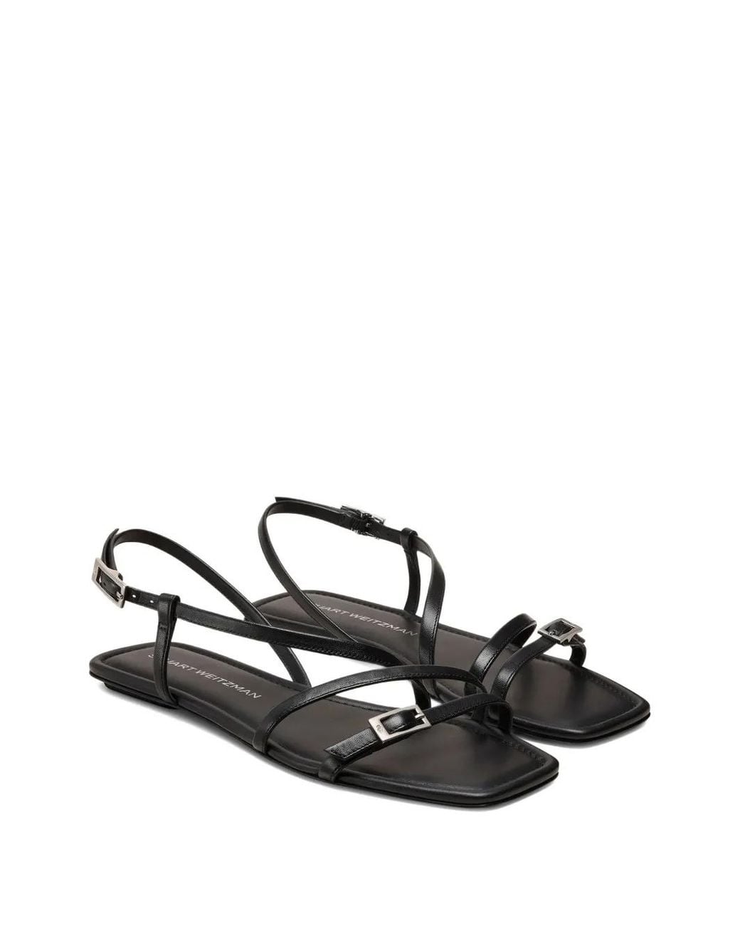 Stuart Weitzman Black Georgie Sandals