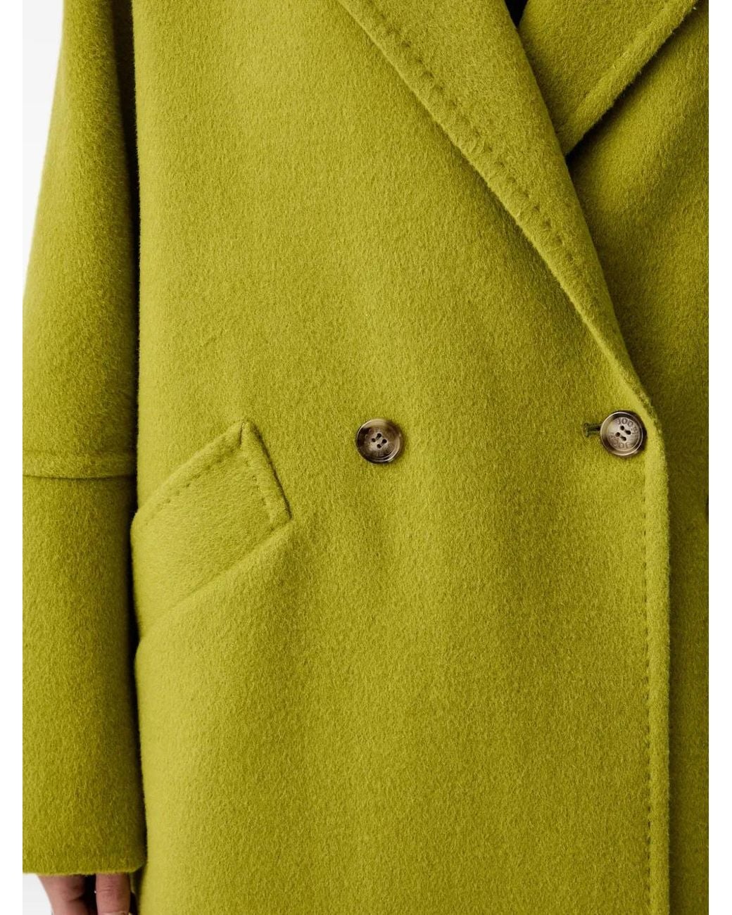 Joop! Green Double-Breasted Notched-Lapels Coat