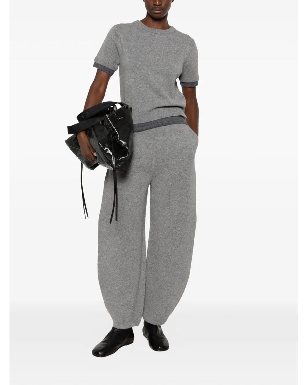 Juun.J Gray Welt-Pockets Wool Trousers