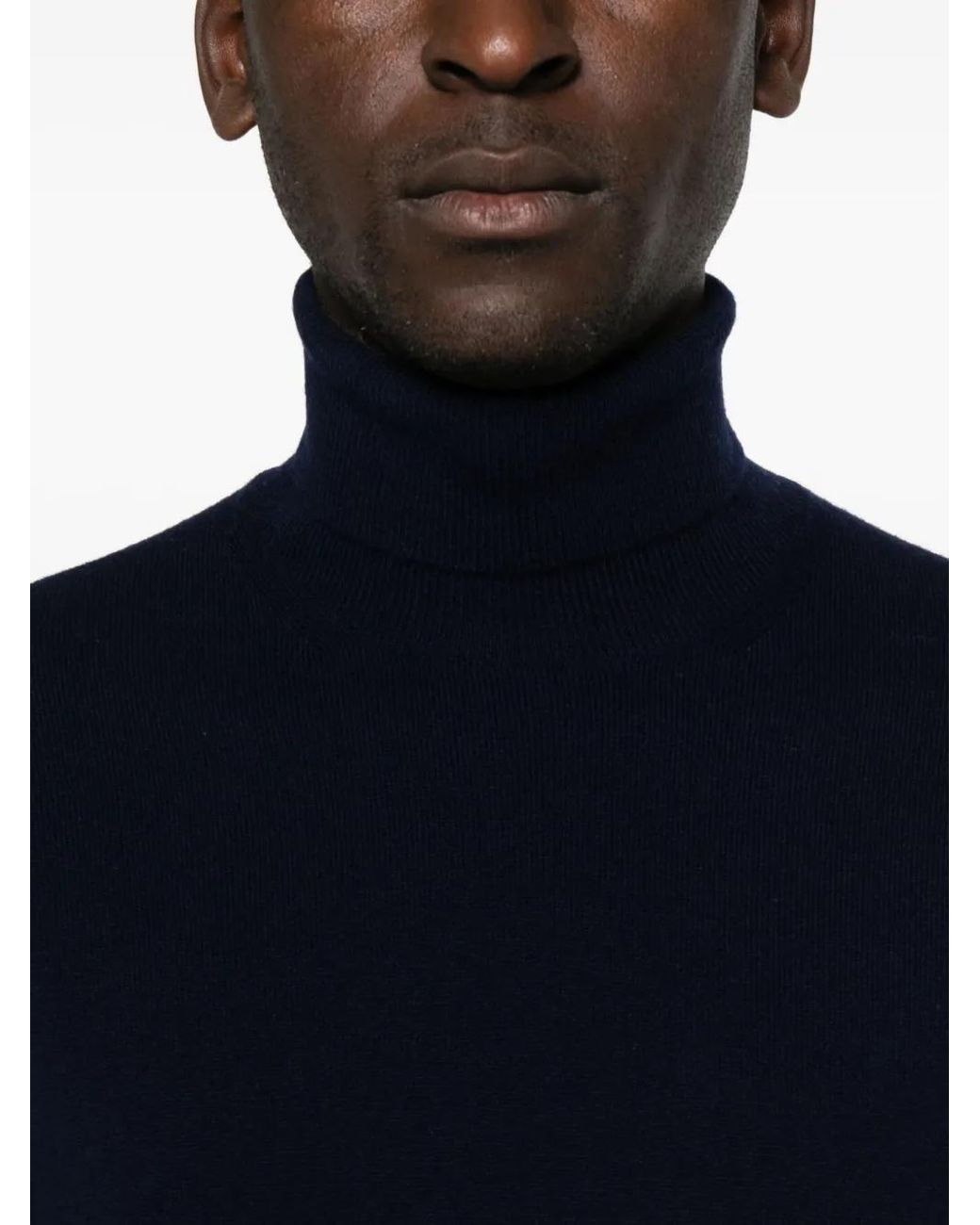 Della Ciana Blue Turtleneck Sweater for men