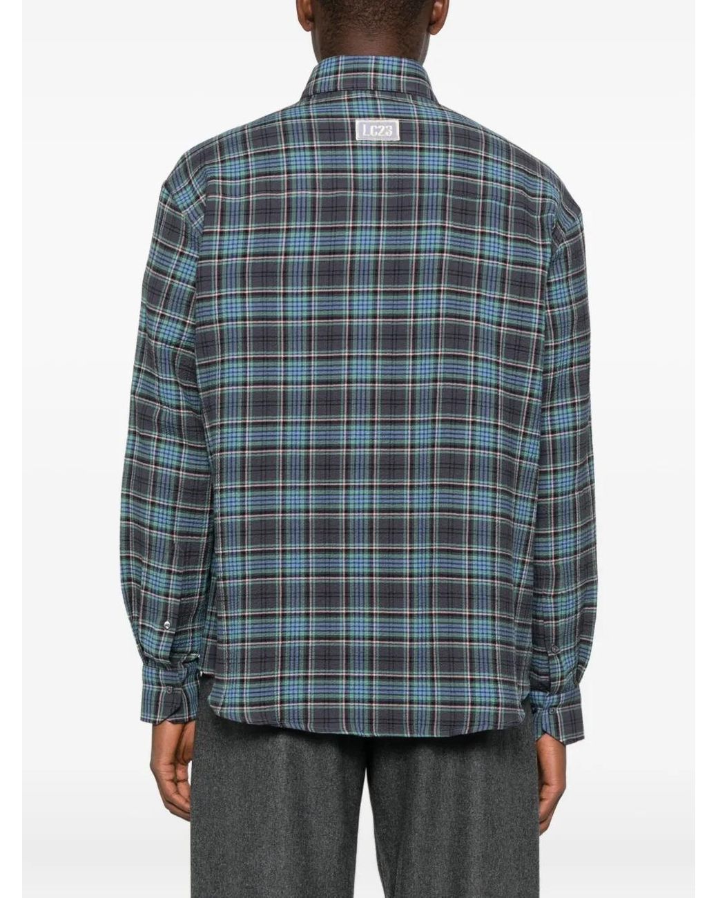 Camicia A Quadri di LC23 in Blue da Uomo
