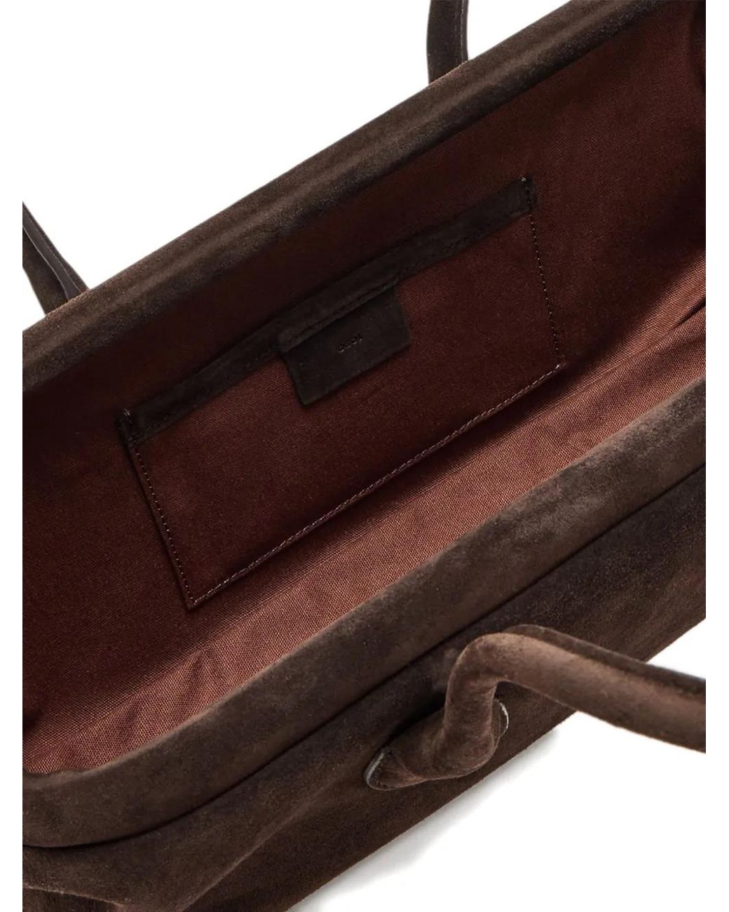 OSOI Black Suede Top-Handle Shoulder Bag