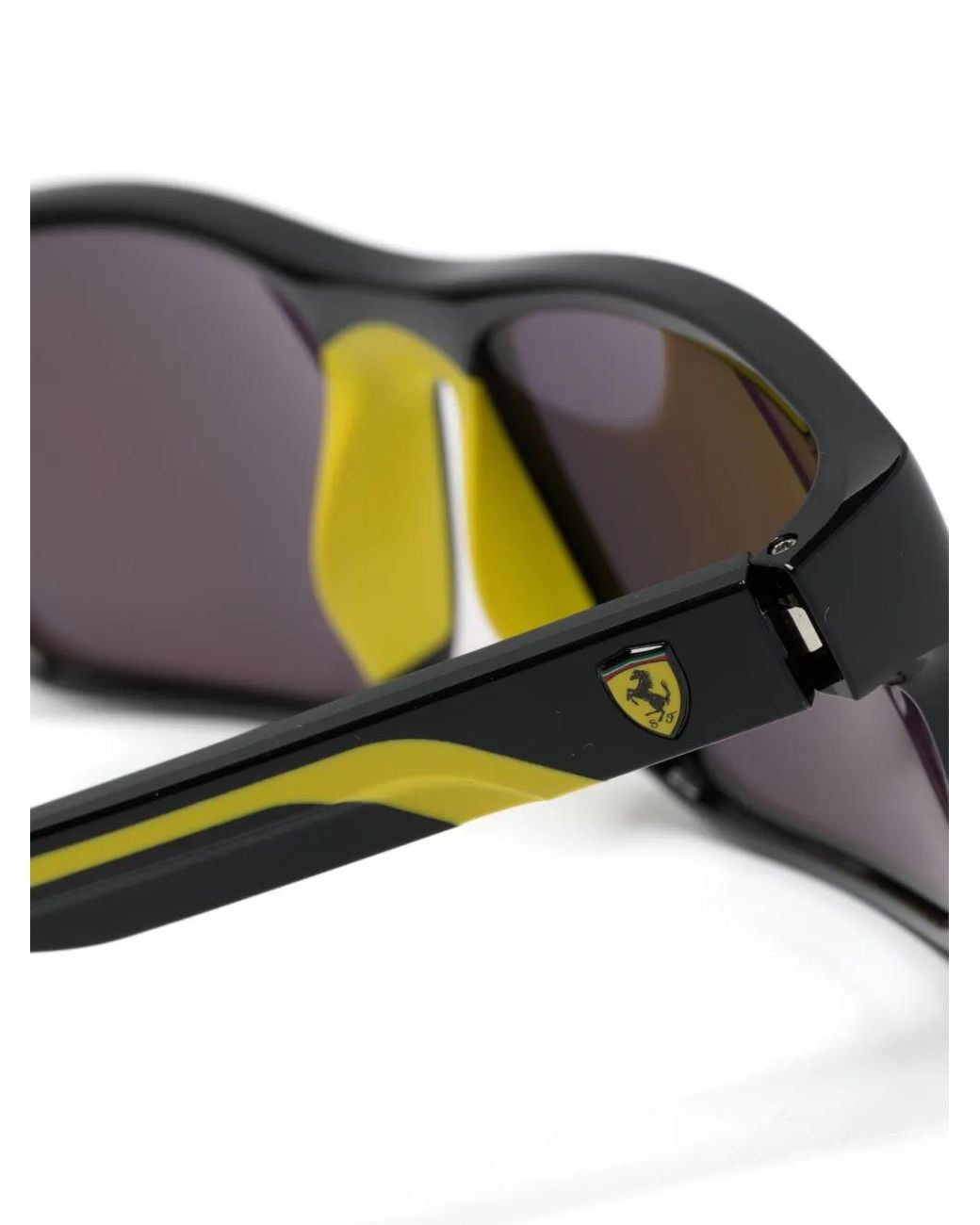 Ferrari Pink Rectangle-Frame Mirrored Sunglasses for men