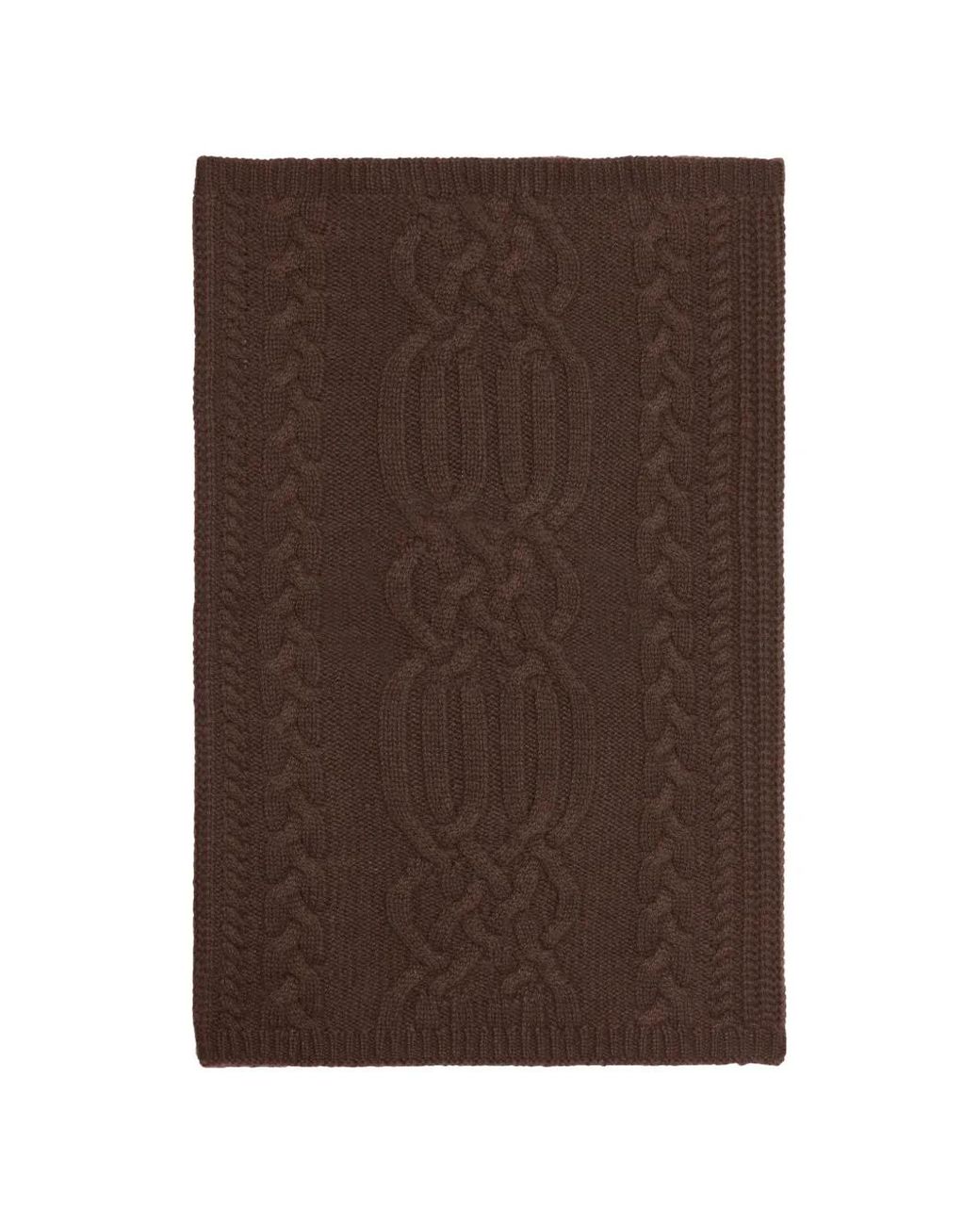 Bompard Brown Cable-Knit Snood