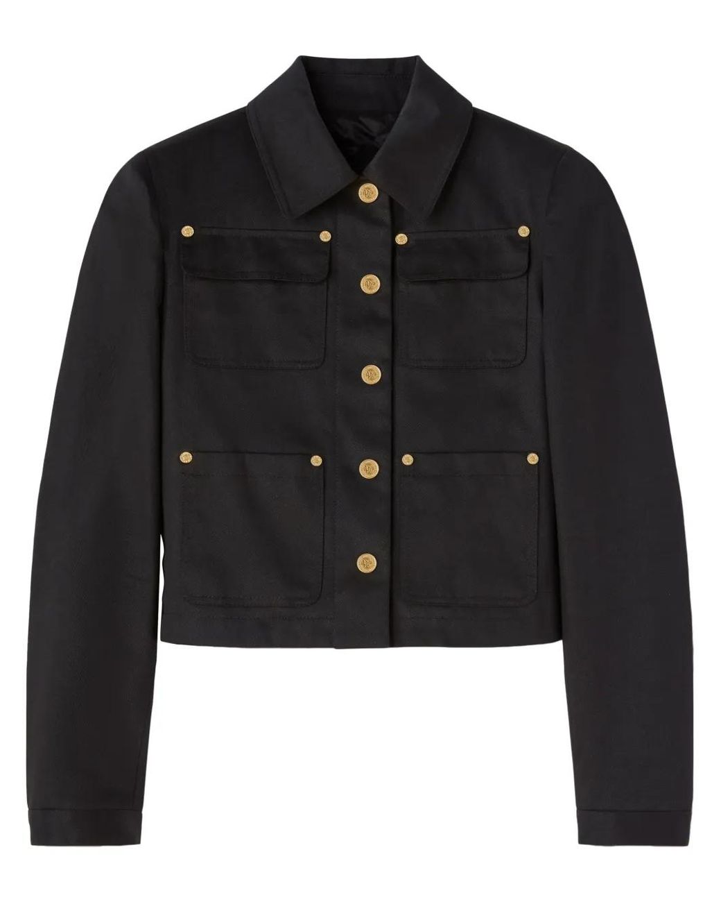 Palm Angels Black Cotton-Drill Jacket