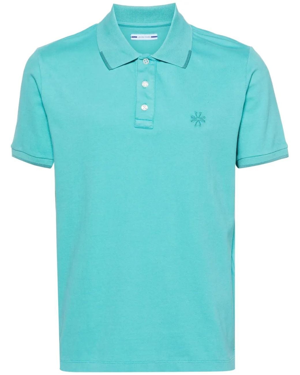 Jacob Cohen Blue Short-Sleeve Piqué Polo Shirt for men