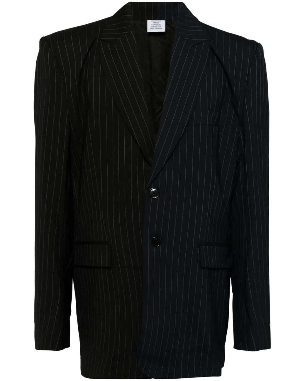 Vetements Black Striped Blazer