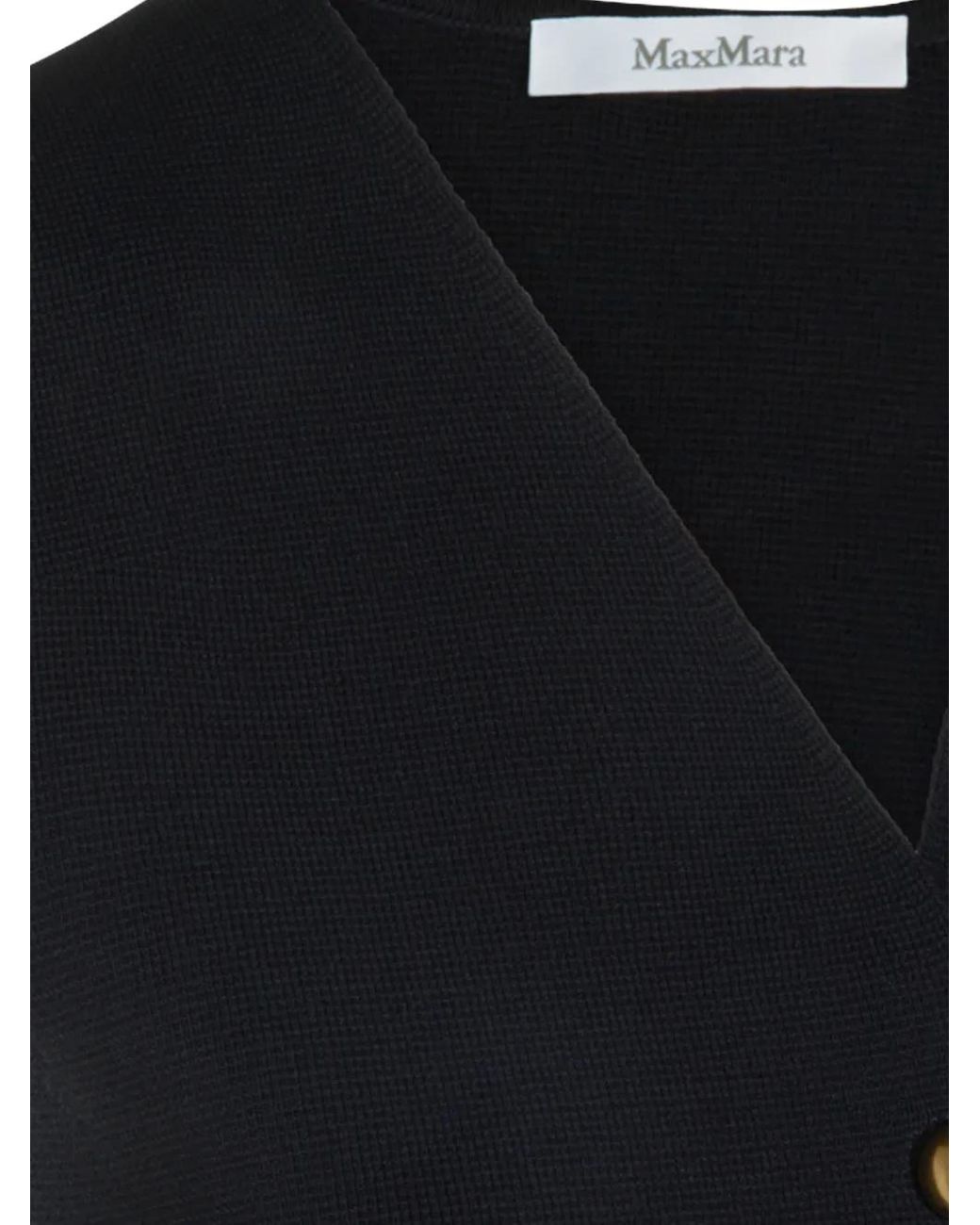 Max Mara Blue V-Neck Button-Up Gilet