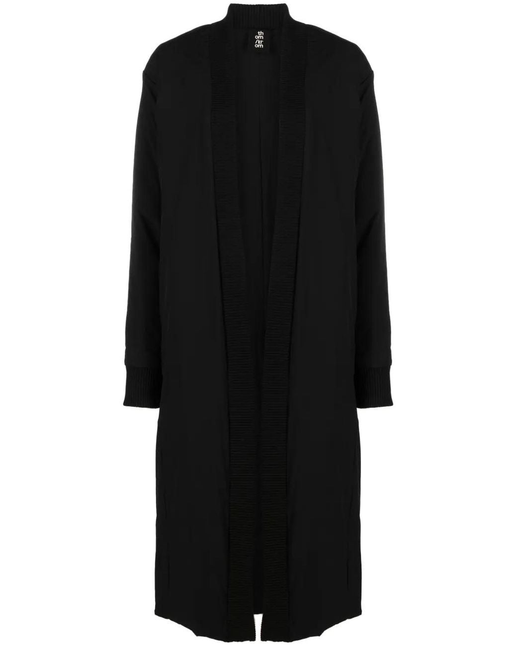 Thom Krom Black Rear-Slit Single-Breasted Padded Coat
