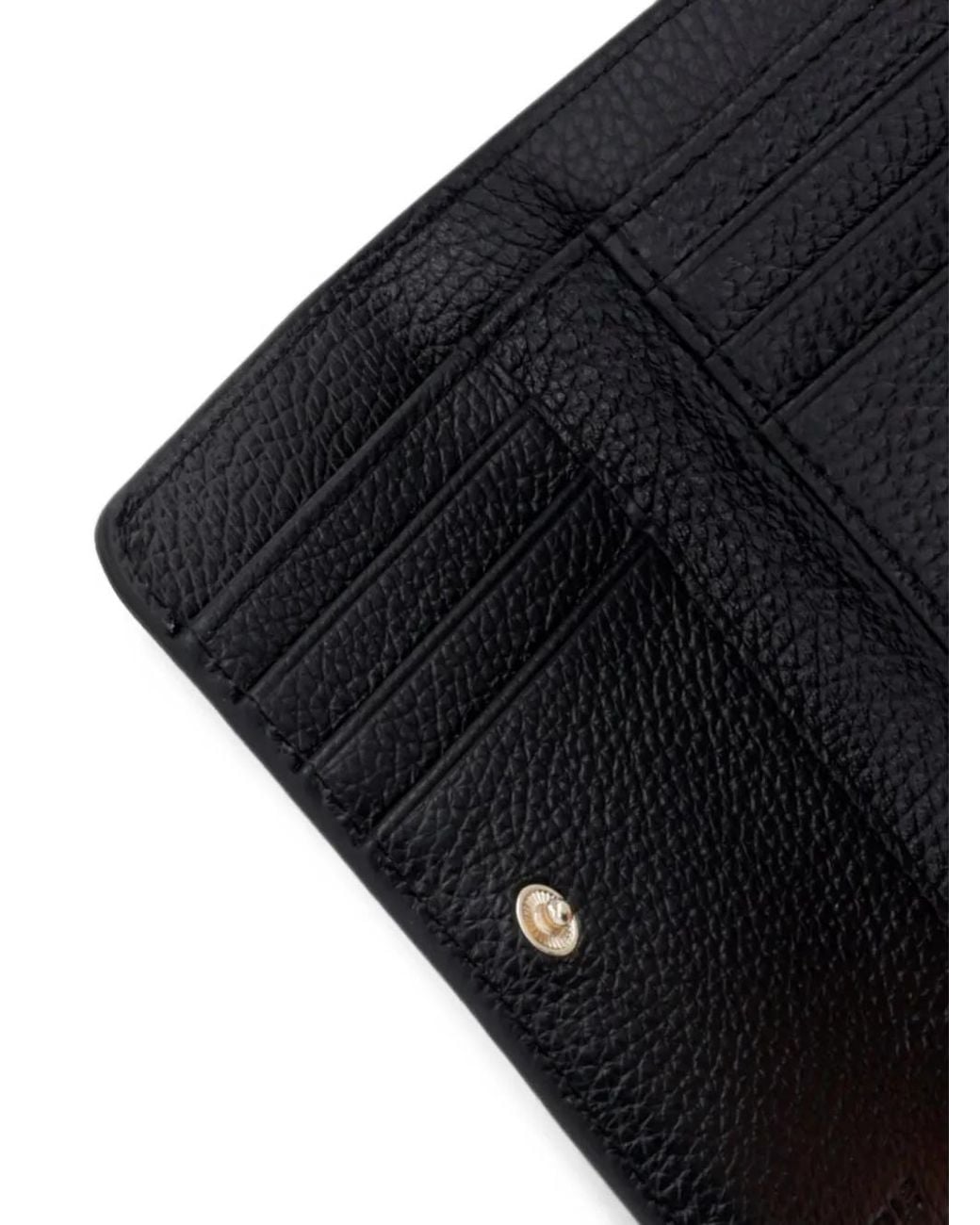 Coccinelle Black Small Metallic Grained-Leather Cardholder for men