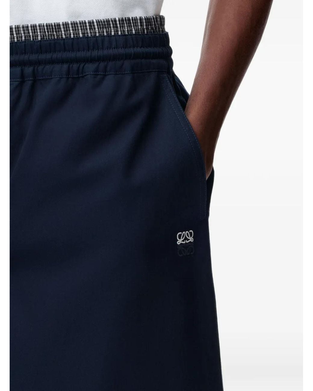 Loewe Blue Short À Logo Brodé for men