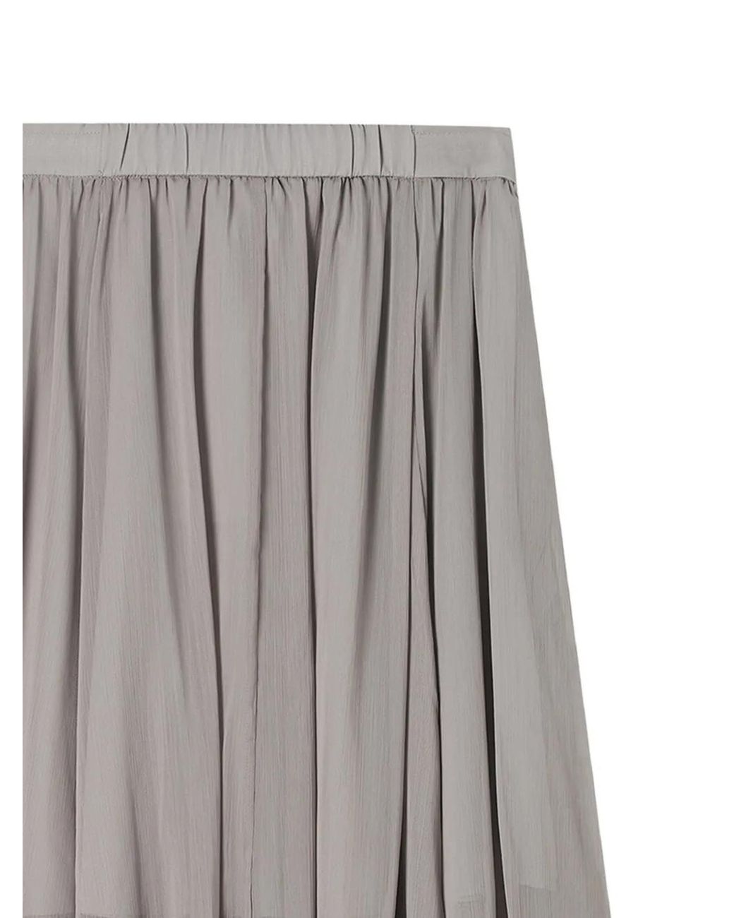 B+ AB Gray Jupe Longue Boutonnée À Design Plissé