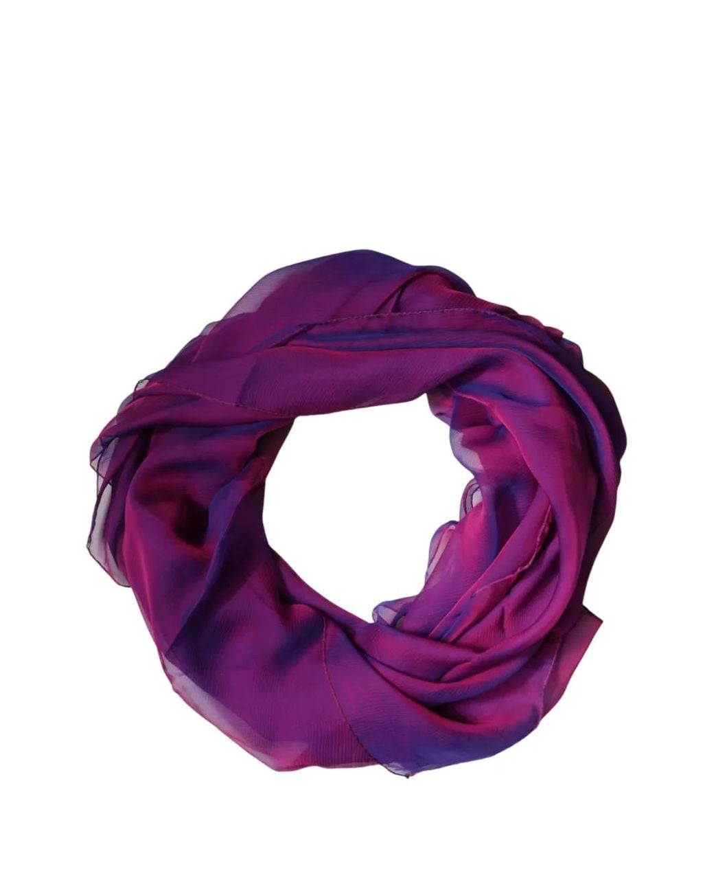 Dolce & Gabbana Purple Ombre-Effect Silk Scarf