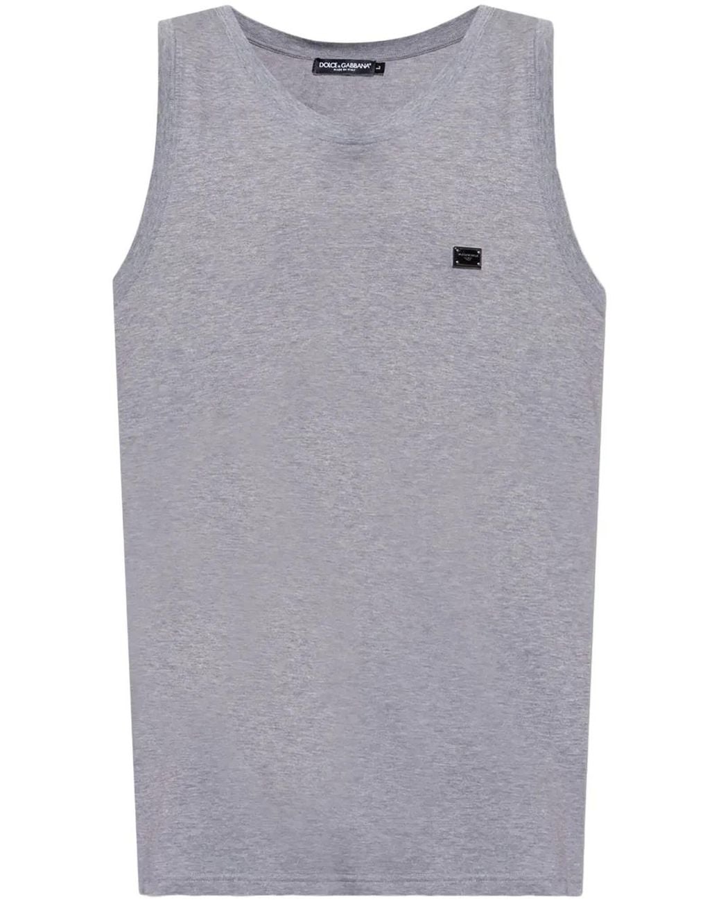 Dolce & Gabbana Gray Dolce & Gabbana Tank Top Clothing for men
