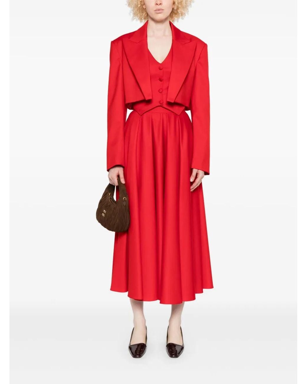 Nissa Red Cropped Jacket