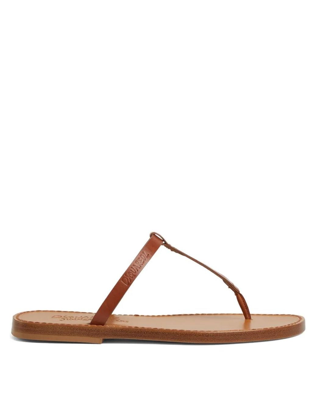 DSquared² Brown Leather Sandals