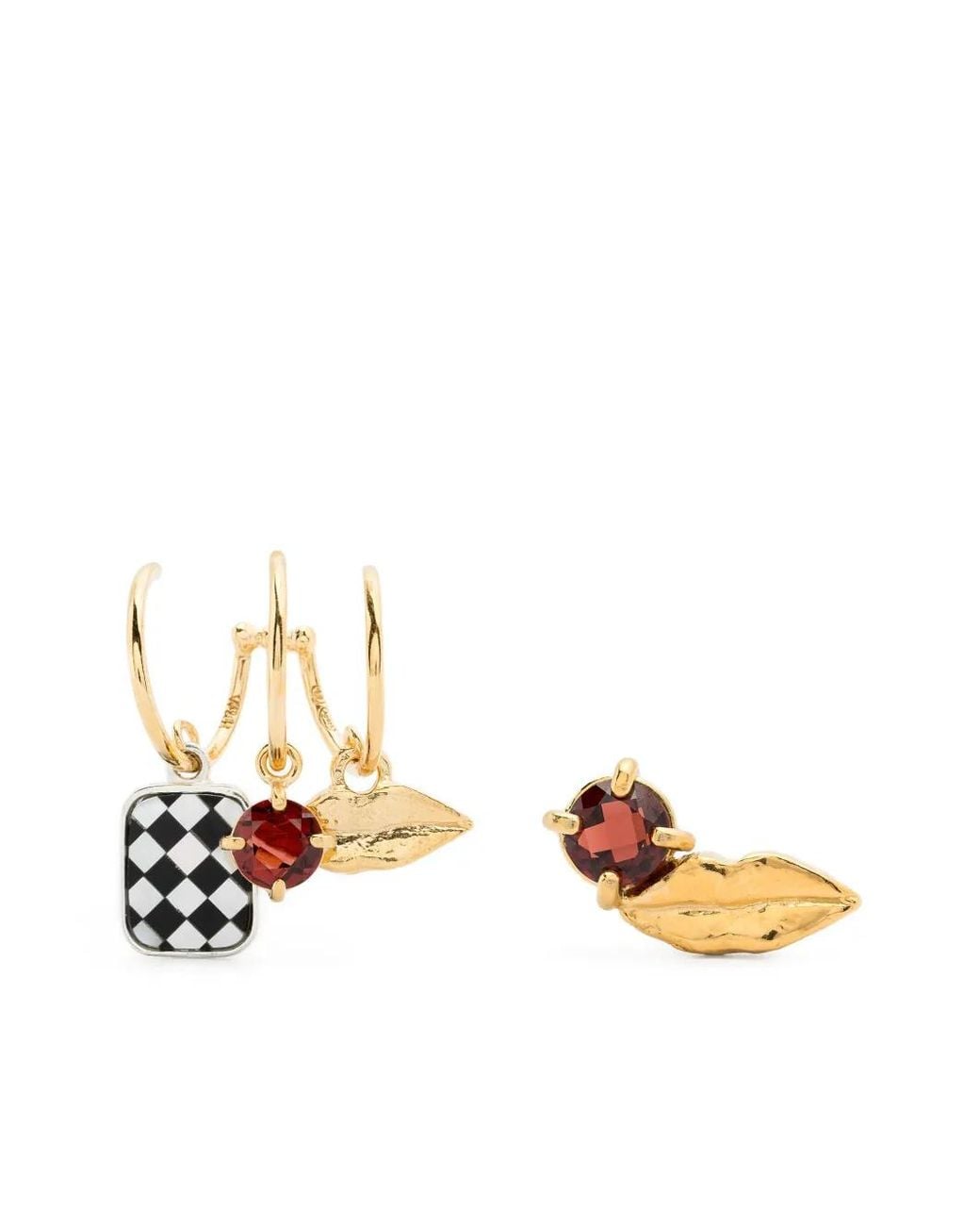 Wouters & Hendrix Metallic Trompe L'Oeil Sterling Earrings