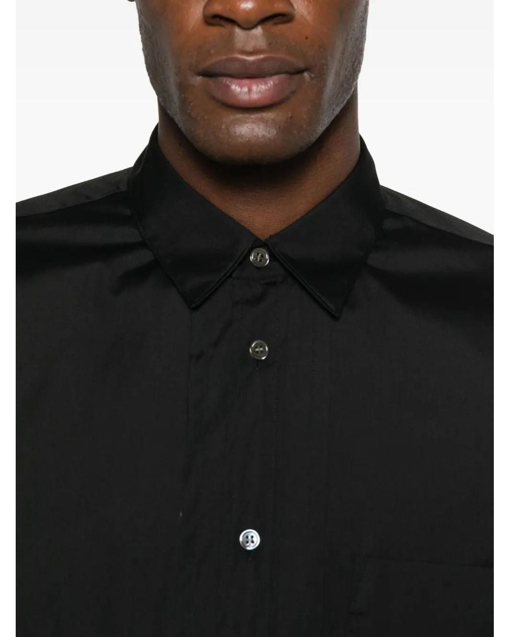 Comme des Garçons Black Chest-Pocket Long-Sleeve Shirt for men