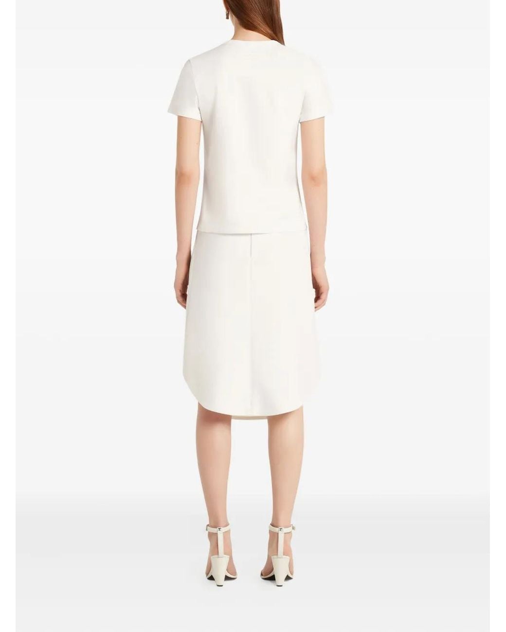 Courreges White Embroidered Tee Clothing
