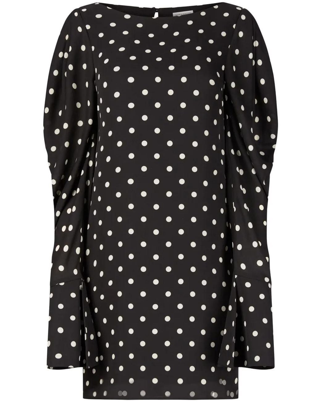 Nina Ricci Black Polka-Dot Print Shift Dress