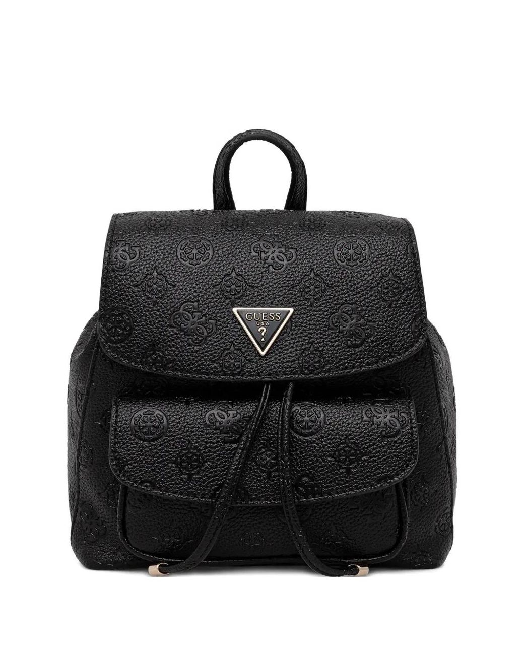Guess Black Cresidia 4G Peony Logo Mini Backpack