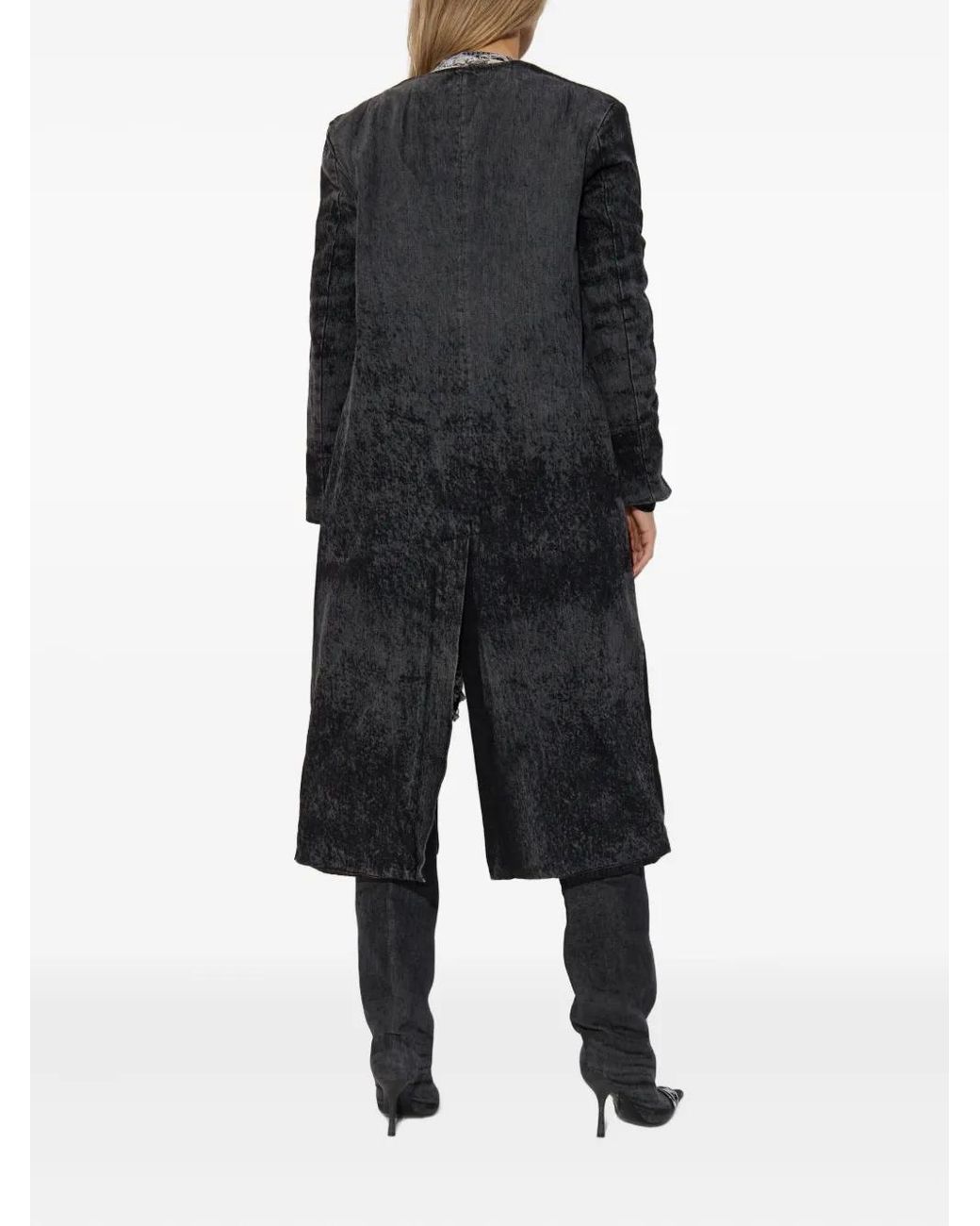 DIESEL Black De-Ancelot Denim Coat