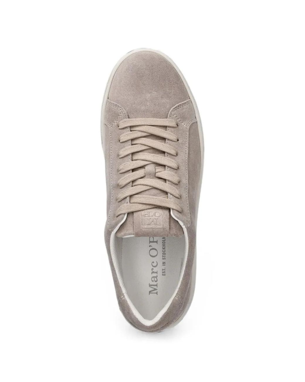 Marc O' Polo White Suede Lace-Up Sneakers for men