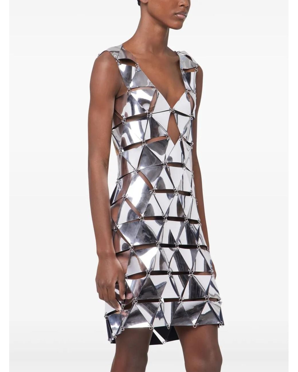 Robe Courte Assembly Rabanne en coloris Gray