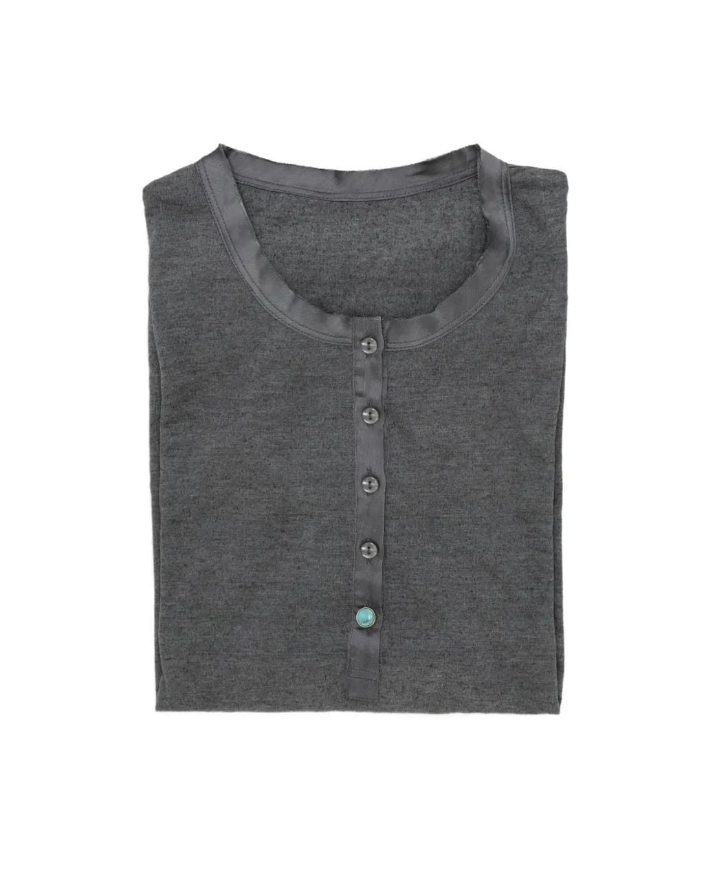 Fortela Gray Coralie Silk-Edged T-Shirt