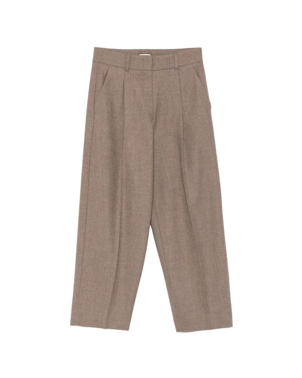 Seductive Gray Sloanne Pleated Trousers
