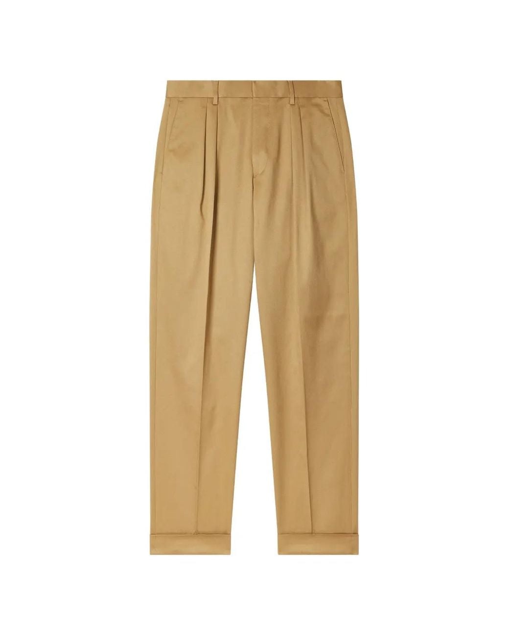Paul Smith Natural Stretch Cotton-Twill Double-Pleat Trousers for men
