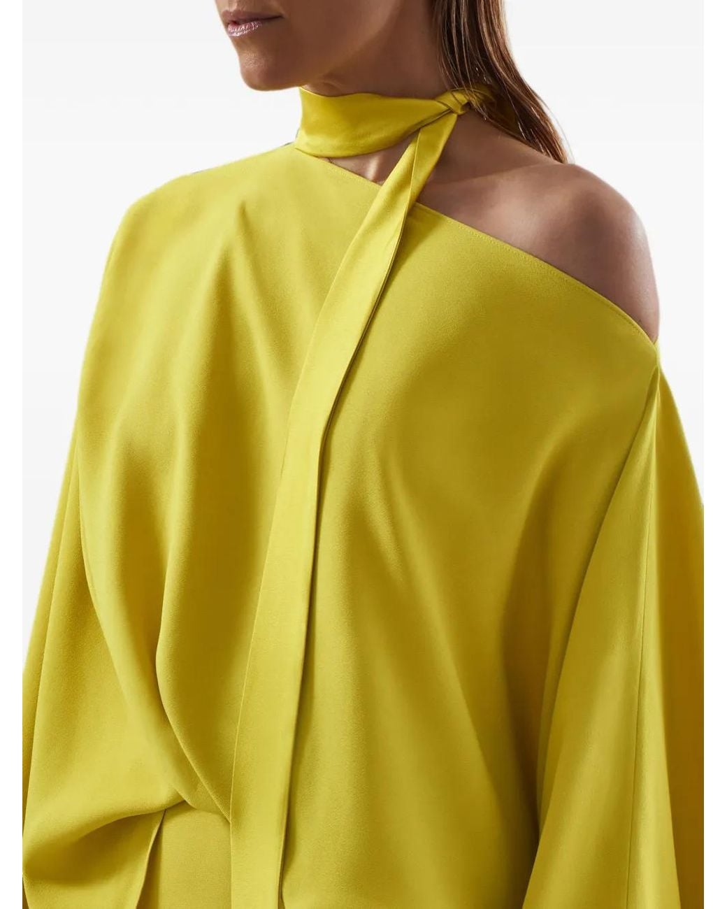 Taller Marmo Yellow Robe Longue Brooks À Col Noué