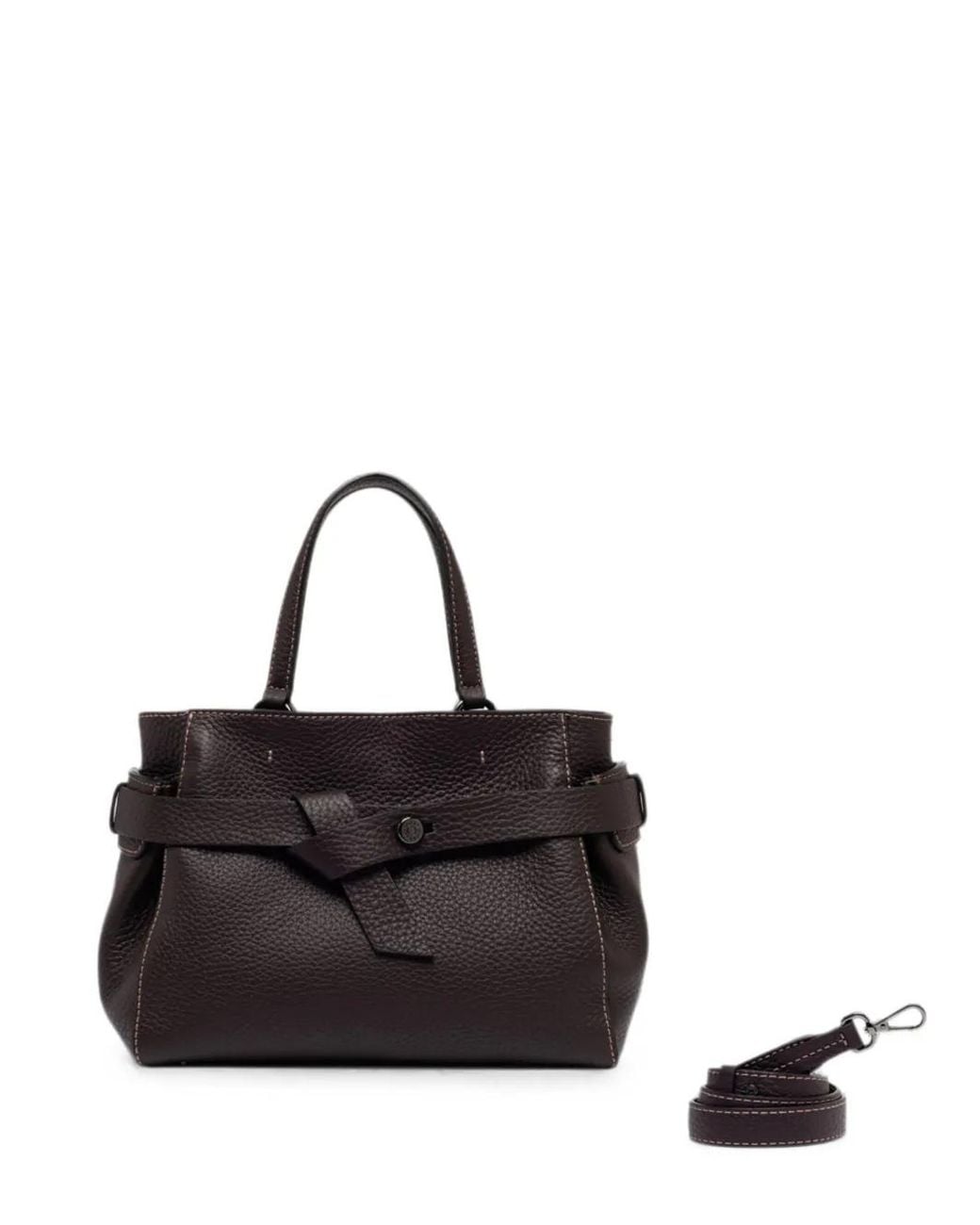 Gianni Chiarini Black Miranda Pebbled-Leather Tote Bag