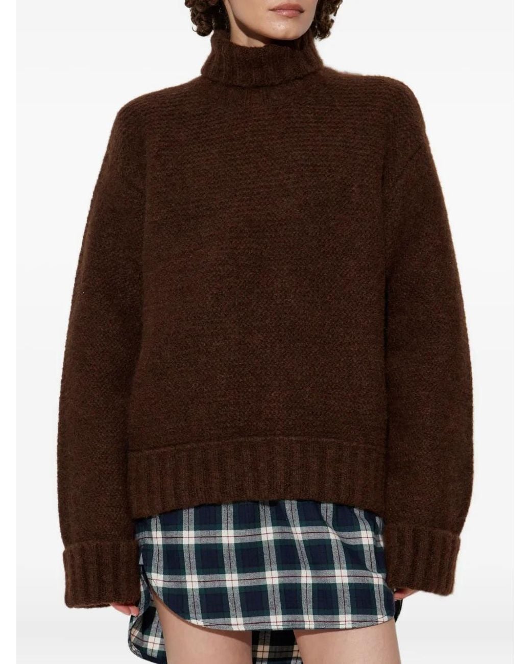 DSquared² Brown Roll-Neck Sweater