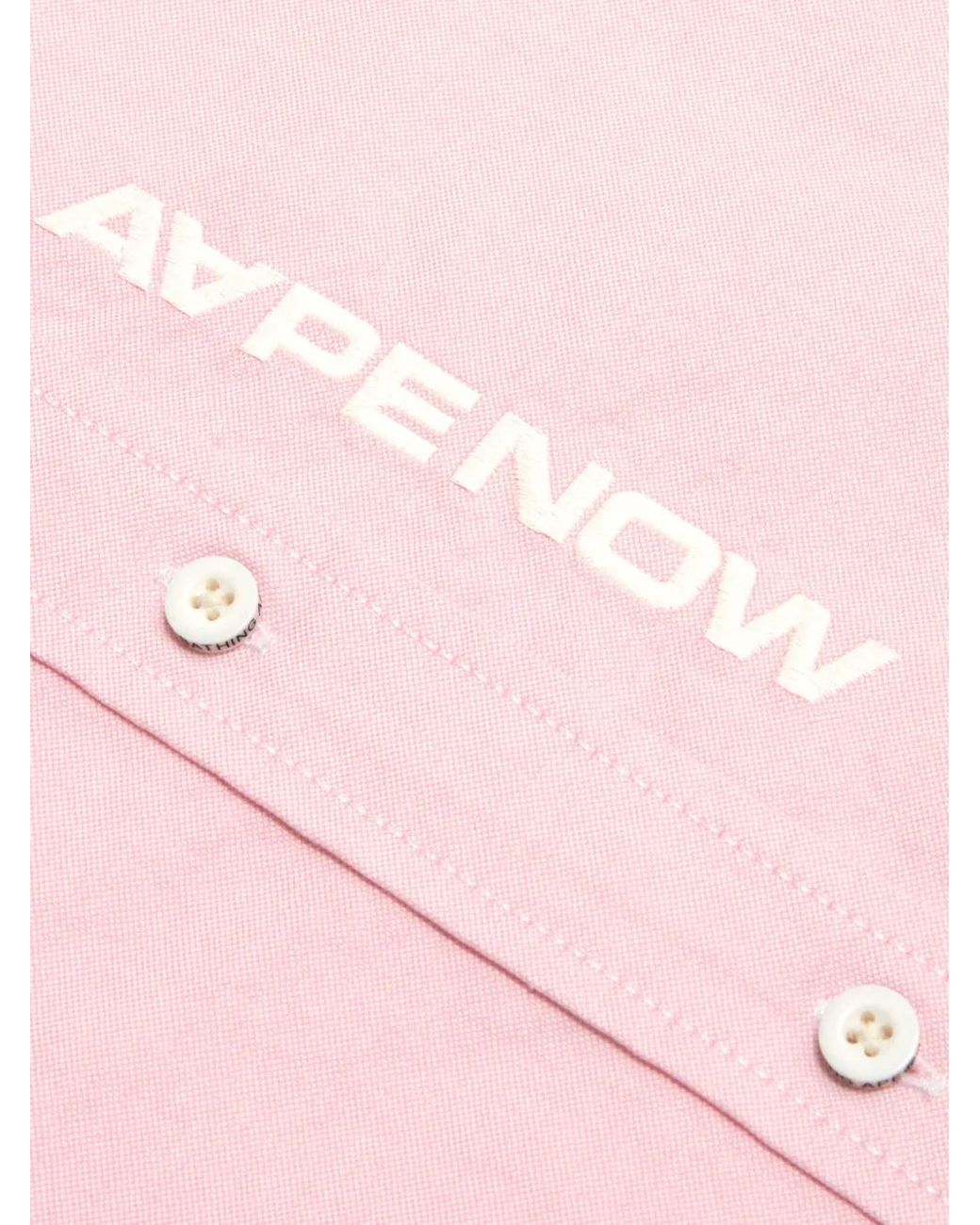 Aape By A Bathing Ape Pink Short-Sleeved Shirt for men