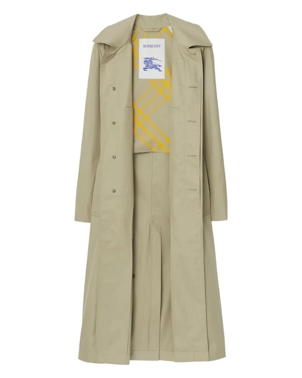 Burberry Natural Bradford Car Coat Gabardine Long Coat for men