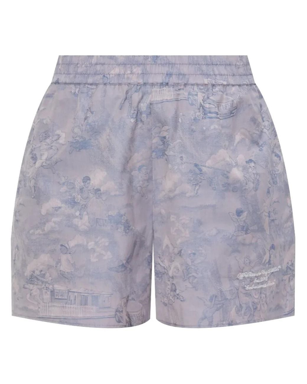 Off-White c/o Virgil Abloh Purple All-Over Printed Shorts