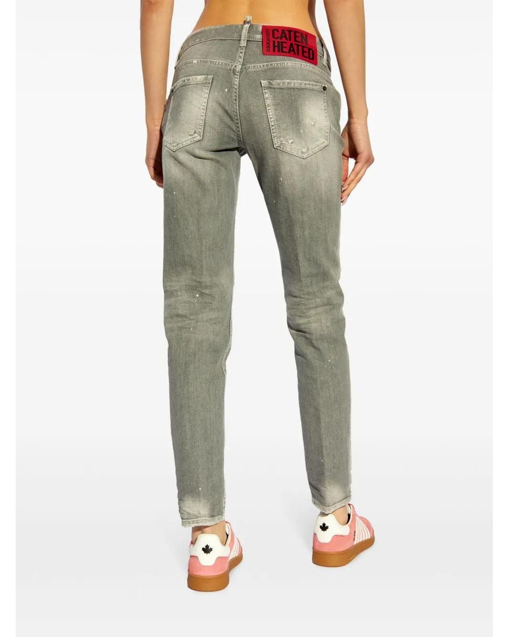 Jean À Patch Logo DSquared² en coloris Green