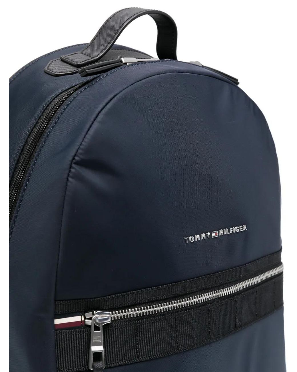 Tommy Hilfiger Blue Elevated Logo-Lettering Backpack for men