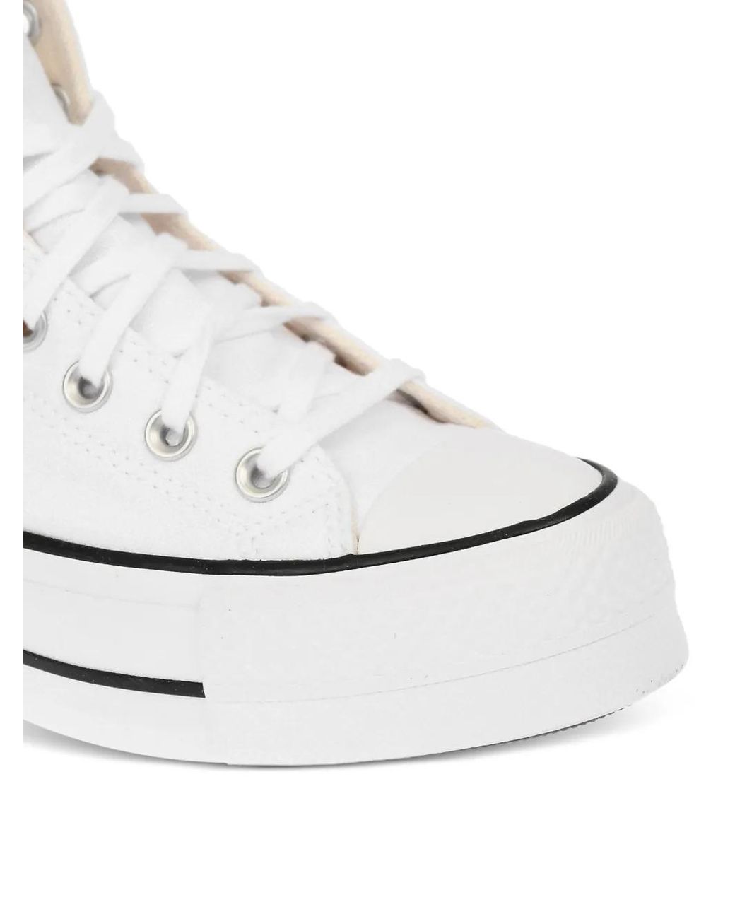 Converse White Chuck Taylor All Star Lift Platform Canvas Sneakers