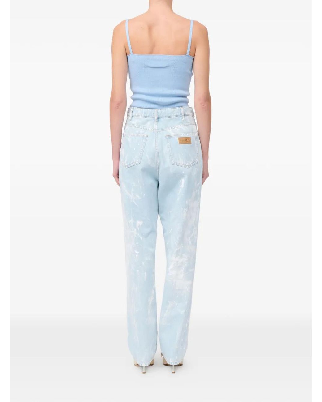 MM6 by Maison Margiela Blue Numeric Signature Straight Jeans