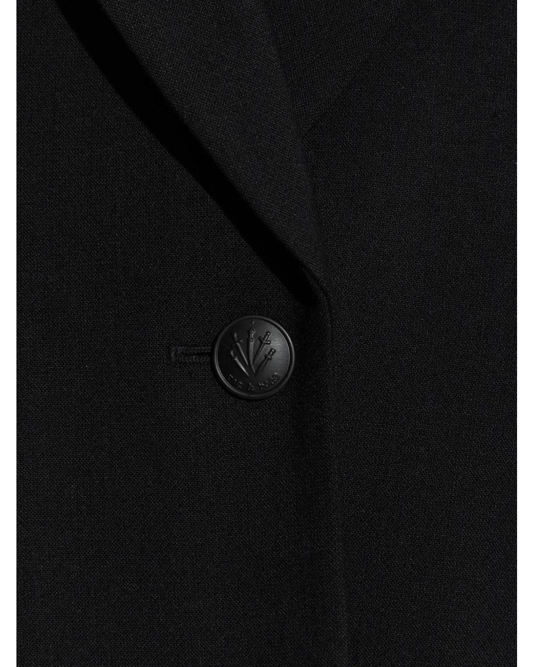 Rag & Bone Black Single-Breasted Blazer