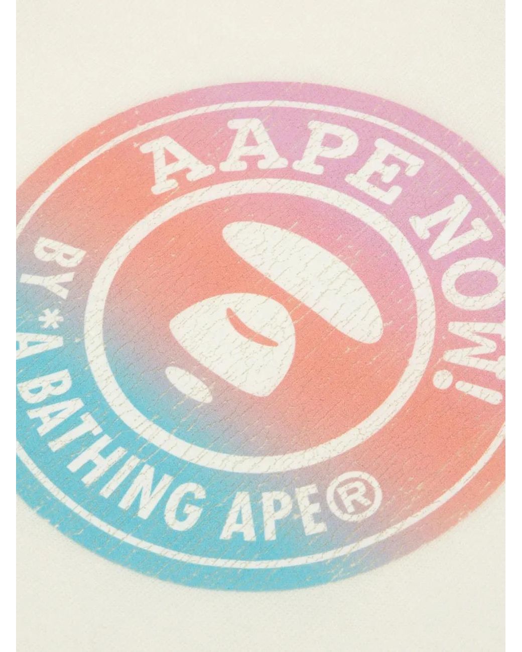 A Bathing Ape White Logo-Print Hoodie